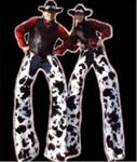 Cowboy and Cowgirl Stiltwalkers